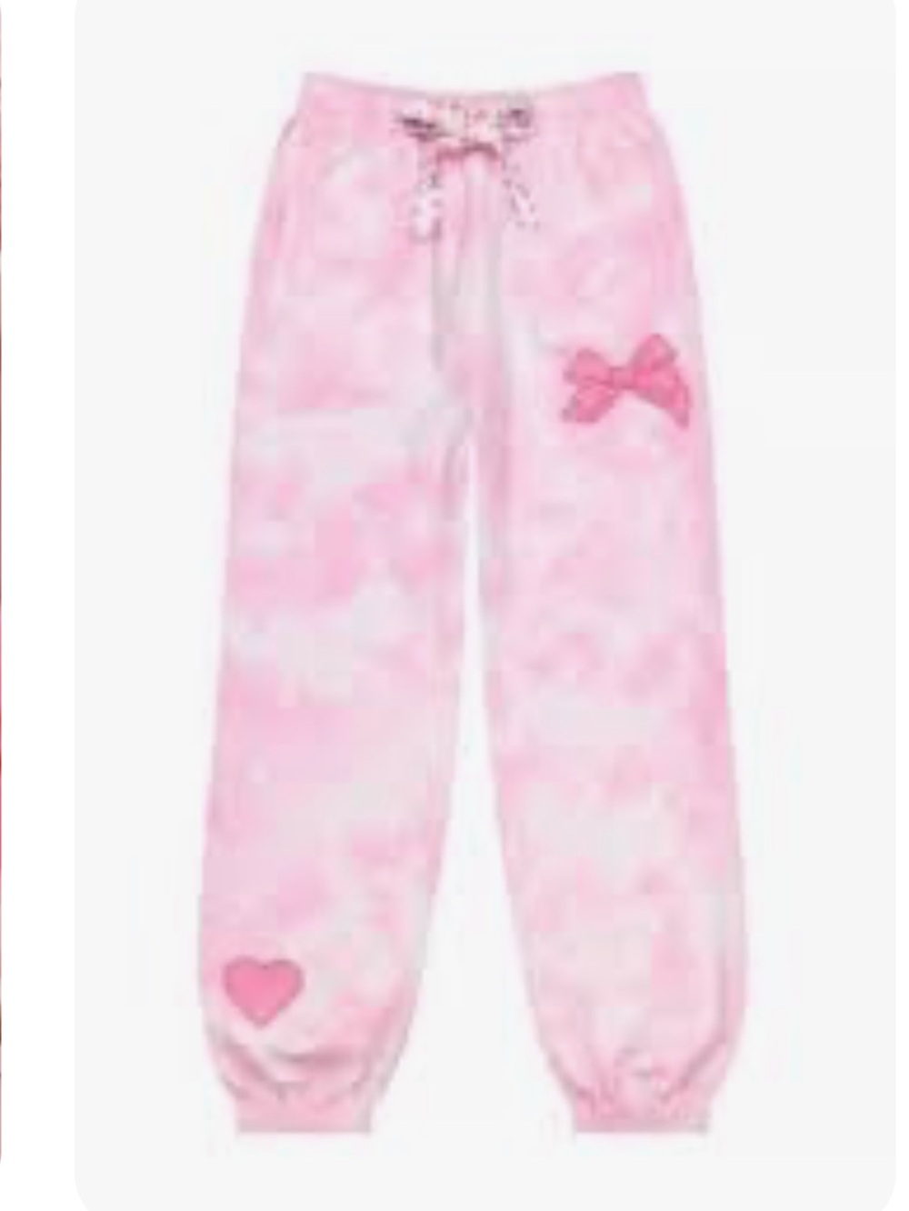 NWT Loveshackfancy x Roller Rabbit pink bow and heart sweatpants sz large